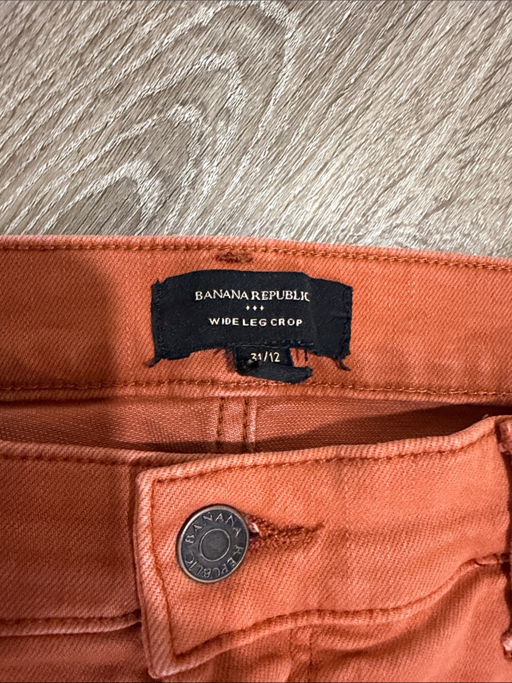 Banana Republic Burnt Orange Relaxed Wide-Leg Jeans - Picture 2 of 4